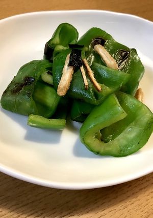 ピーマンと永谷園-レシピのメイン写真