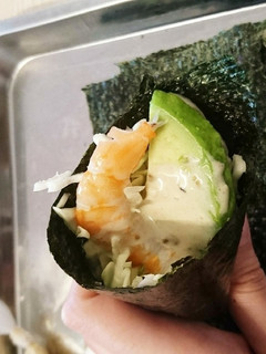 ご飯なし えびアボカド手巻きキャベツ寿司-レシピのメイン写真
