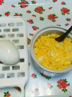 ゆで卵☆タルタルソース応用編☆おろし金で-レシピのメイン写真