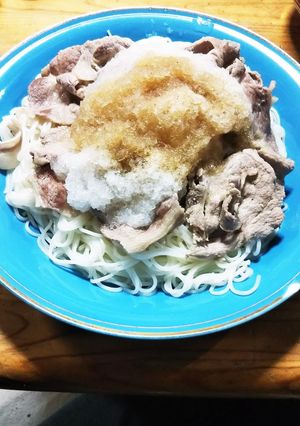 驚き！冷しゃぶおろしポン酢そうめん！-レシピのメイン写真