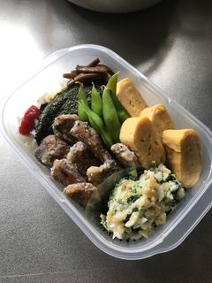 旦那のがっつり弁当 簡単さんま竜田あげ風-レシピのメイン写真