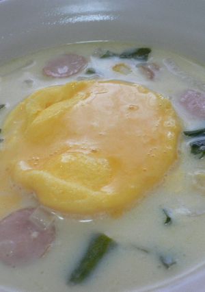 ふわっと♪もこもこっ☆チーズ卵のスープ-レシピのメイン写真