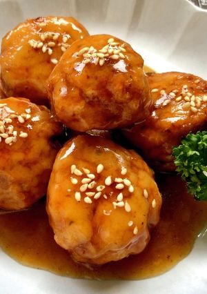 野菜入り鶏肉団子 の・とろ〜り甘酢餡-レシピのメイン写真
