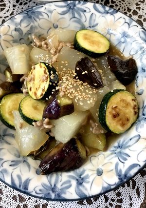夏野菜そぼろあんかけ-レシピのメイン写真