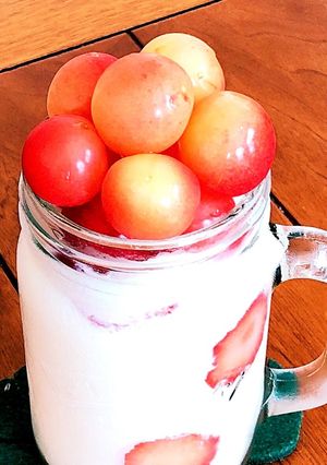 マシュマロミルクプリンフルーツのせ-レシピのメイン写真