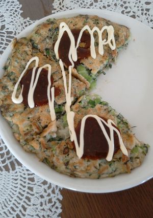 生米でグルテンフリーお好み焼き♪-レシピのメイン写真