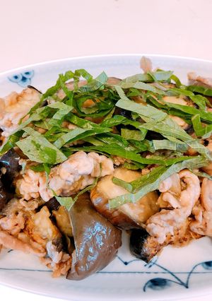 ナスと豚肉のバターポン酢炒め-レシピのメイン写真