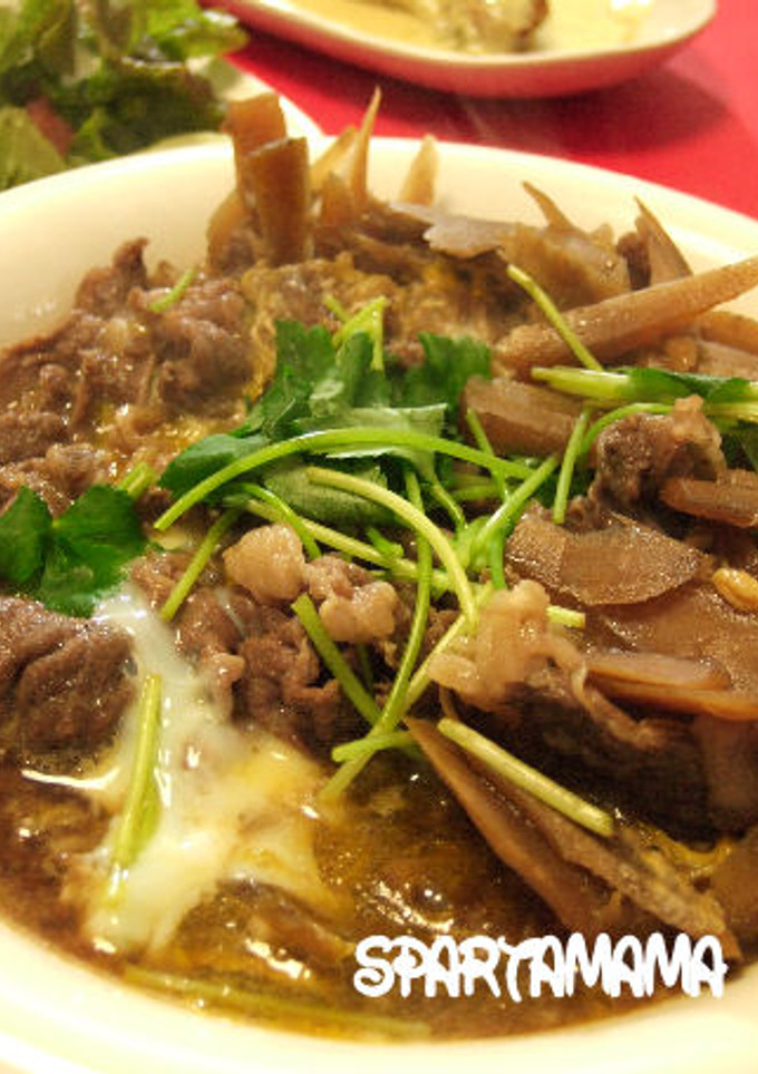 ☆牛肉とごぼう煮の卵とじ♪-レシピのメイン写真