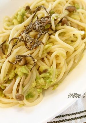 混ぜるだけ！アボカドの塩昆布パスタ-レシピのメイン写真