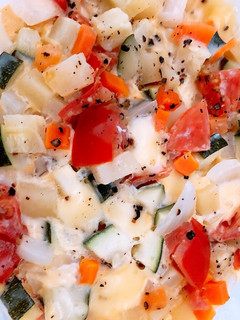 夏野菜の卵チーズ焼き-レシピのメイン写真