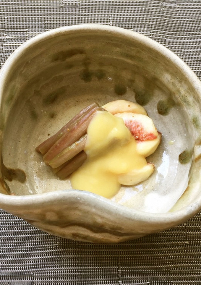 ずいきと無花果の酢味噌がけ-レシピのメイン写真