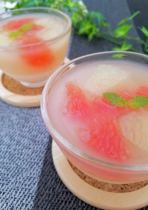 ＊甘酸っぱい♡グレープフルーツゼリー＊-レシピのメイン写真