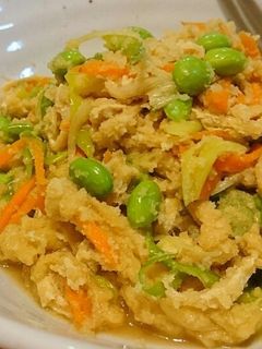 しっとり美味しい☆我が家のおから煮。-レシピのメイン写真