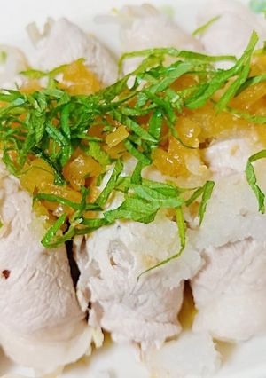 野菜の豚肉巻きさっぱりおろし添え-レシピのメイン写真