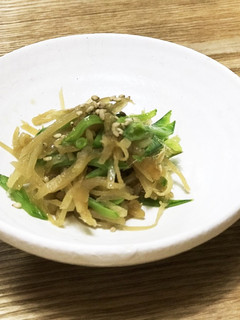 新生姜とえんどう豆きんひらし-レシピのメイン写真
