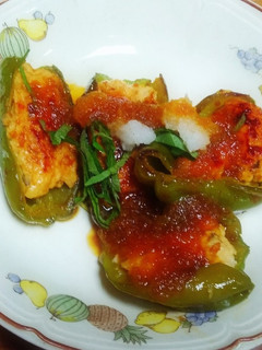 ピーマンIn野菜ハンバーグ-レシピのメイン写真