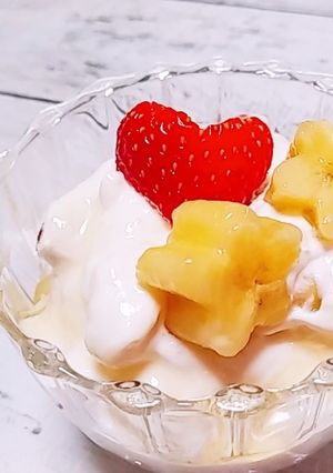 簡単デザート♡ホイップフルーツヨーグルト-レシピのメイン写真