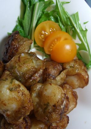 ベビーホタテのネギ味噌唐揚げ-レシピのメイン写真