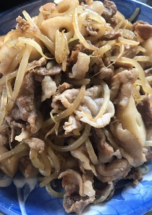 もやしと豚肉、レンコンシャキシャキ炒め-レシピのメイン写真