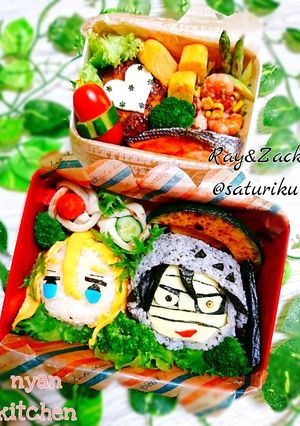 『殺戮の天使＊レイ&ザック』キャラ弁-レシピのメイン写真