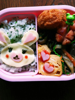 今日のキャラ弁7/19(うさぎのモフィ)-レシピのメイン写真