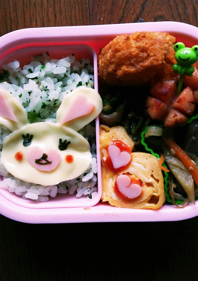 今日のキャラ弁7/19(うさぎのモフィ)-レシピのメイン写真