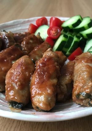 豚肉の大葉巻き☆甘辛みそダレ-レシピのメイン写真