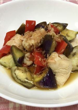 鶏むね肉と大阪なすのポン酢和え-レシピのメイン写真