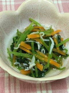 三つ葉とちりめんじゃこのおひたし-レシピのメイン写真