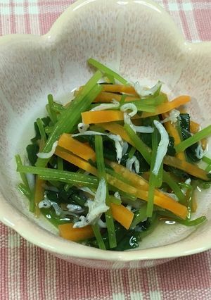 三つ葉とちりめんじゃこのおひたし-レシピのメイン写真