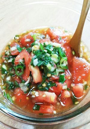 夏野菜トマトとみょうがの万能ソース♪-レシピのメイン写真