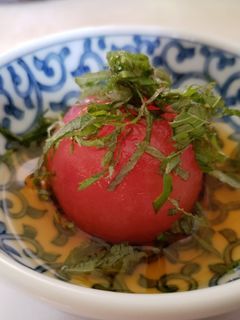 トマトの丸ごと♪レモンだしお浸し-レシピのメイン写真
