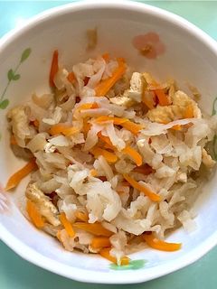 油揚切干人参煮【病院食】-レシピのメイン写真