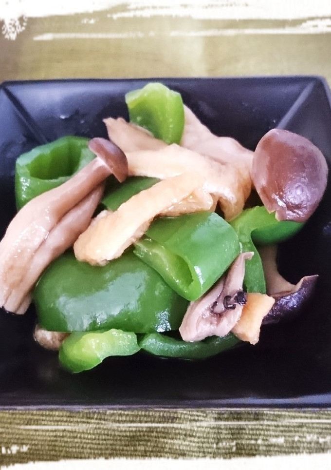 レンジで簡単☆ピーマンとお揚げのさっと煮-レシピのメイン写真