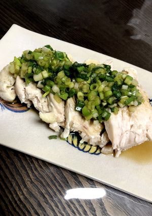 ゆで鶏の柚子胡椒ねぎポン酢-レシピのメイン写真