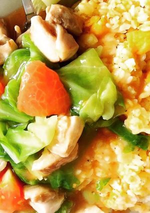 トマトとキャベツの餡掛け炒飯-レシピのメイン写真