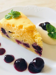 簡単ブルーベリーチーズケーキ-レシピのメイン写真