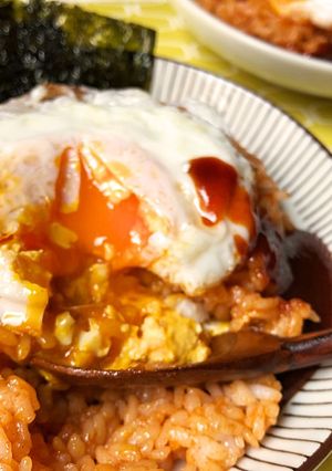 とろ～り目玉焼きのコチュジャン混ぜごはん-レシピのメイン写真