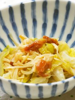 キャベツとえのきの梅和え♪-レシピのメイン写真