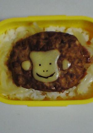 ５分で簡単キャラ弁！おさるのジョージ☆-レシピのメイン写真