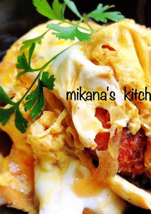 お豆腐で☆簡単☆ヘルシー☆カツ丼♪♪-レシピのメイン写真