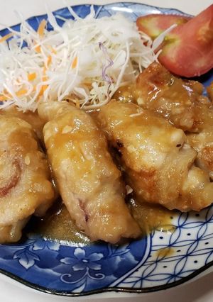 豚肉巻き♪甘味噌だれ-レシピのメイン写真