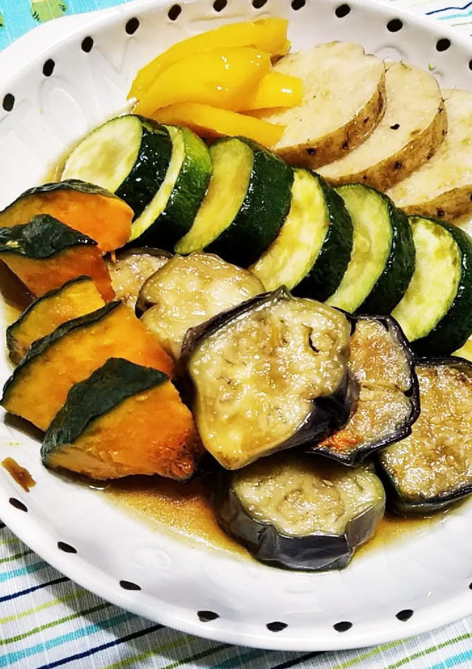 夏野菜の揚げびたし-レシピのメイン写真