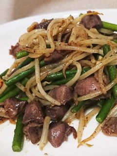 砂肝とにんにくの芽の炒め物-レシピのメイン写真