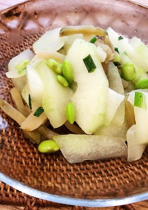 夏にさっぱり!食欲そそる冬瓜ザーサイ炒め-レシピのメイン写真