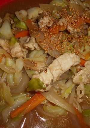 たっぷり野菜と豚肉のオイスターソース炒め-レシピのメイン写真