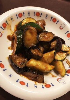 ナスとズッキーニのピリ辛炒め-レシピのメイン写真