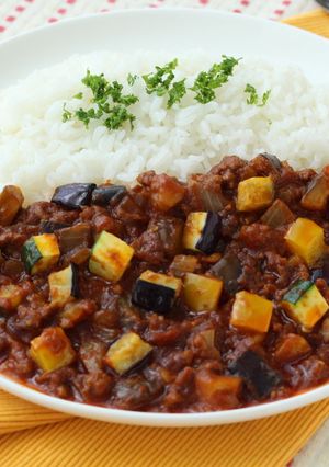 フライパンで10分！なすのキーマカレー-レシピのメイン写真