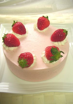 春色❤苺のムースケーキ-レシピのメイン写真