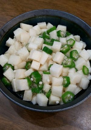 ねばねば〜の長芋おくら♫-レシピのメイン写真